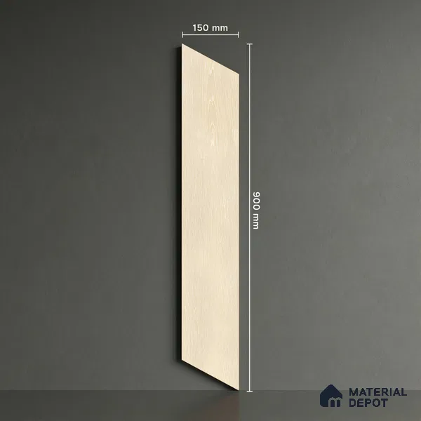 Wood Look Floor Tile TL 10387 Oak Polar 35.43 inch x 6 inch Matte Finish Vitrified Tile - 9 mm | Suitable For living Room, Bedroom, Bathroom | 2-3 mm Spacer is Mandatory