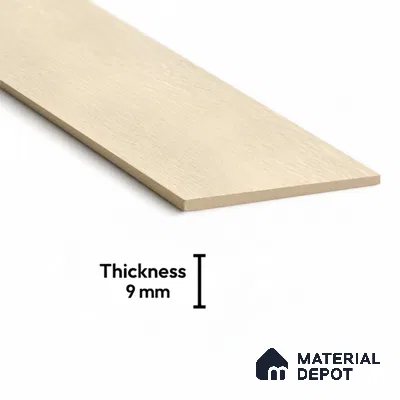 Wood Look Floor Tile TL 10387 Oak Polar 35.43 inch x 6 inch Matte Finish Vitrified Tile - 9 mm | Suitable For living Room, Bedroom, Bathroom | 2-3 mm Spacer is Mandatory