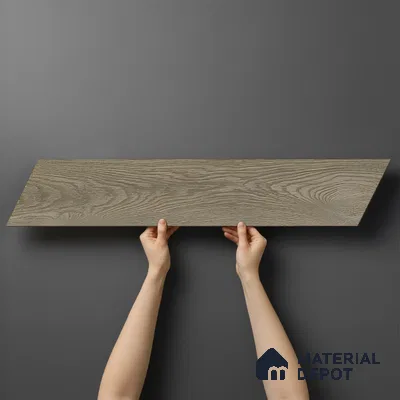 Wood Look Floor Tile TL 10384 English Wood 35.43 inch x 6 inch Matte Finish Vitrified Tile - 9 mm | Suitable For living Room, Bedroom, Bathroom | 2-3 mm Spacer is Mandatory
