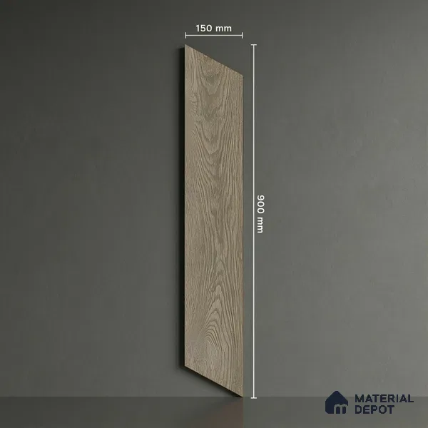 Wood Look Floor Tile TL 10384 English Wood 35.43 inch x 6 inch Matte Finish Vitrified Tile - 9 mm | Suitable For living Room, Bedroom, Bathroom | 2-3 mm Spacer is Mandatory