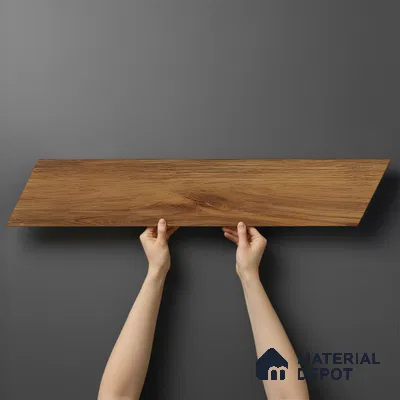 Wood Look Floor Tile TL 10401 Sand Bank 35.43 inch x 6 inch Matte Finish Vitrified Tile - 9 mm | Suitable For living Room, Bedroom, Bathroom | 2-3 mm Spacer is Mandatory