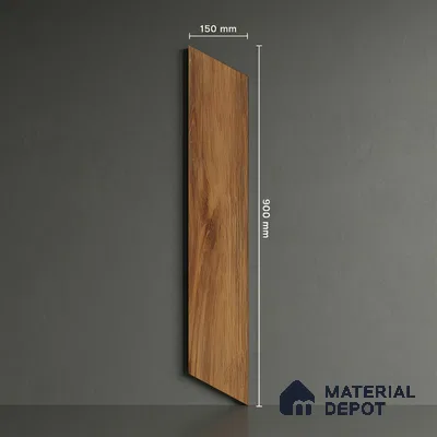Wood Look Floor Tile TL 10401 Sand Bank 35.43 inch x 6 inch Matte Finish Vitrified Tile - 9 mm | Suitable For living Room, Bedroom, Bathroom | 2-3 mm Spacer is Mandatory