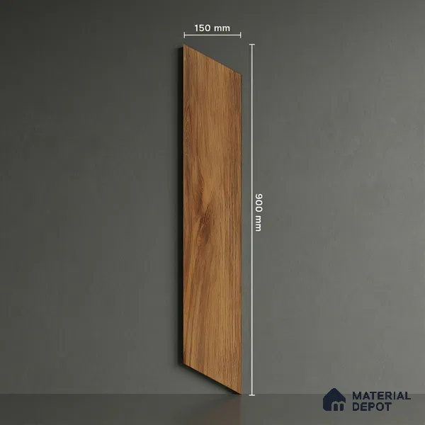 Wood Look Floor Tile TL 10401 Sand Bank 35.43 inch x 6 inch Matte Finish Vitrified Tile - 9 mm | Suitable For living Room, Bedroom, Bathroom | 2-3 mm Spacer is Mandatory