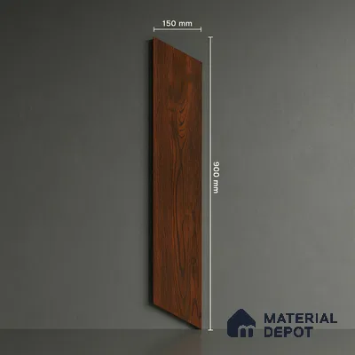 Wood Look Floor Tile TL 10381 Brown Walnut 35.43 inch x 6 inch Matte Finish Vitrified Tile - 9 mm | Suitable For living Room, Bedroom, Bathroom | 2-3 mm Spacer is Mandatory