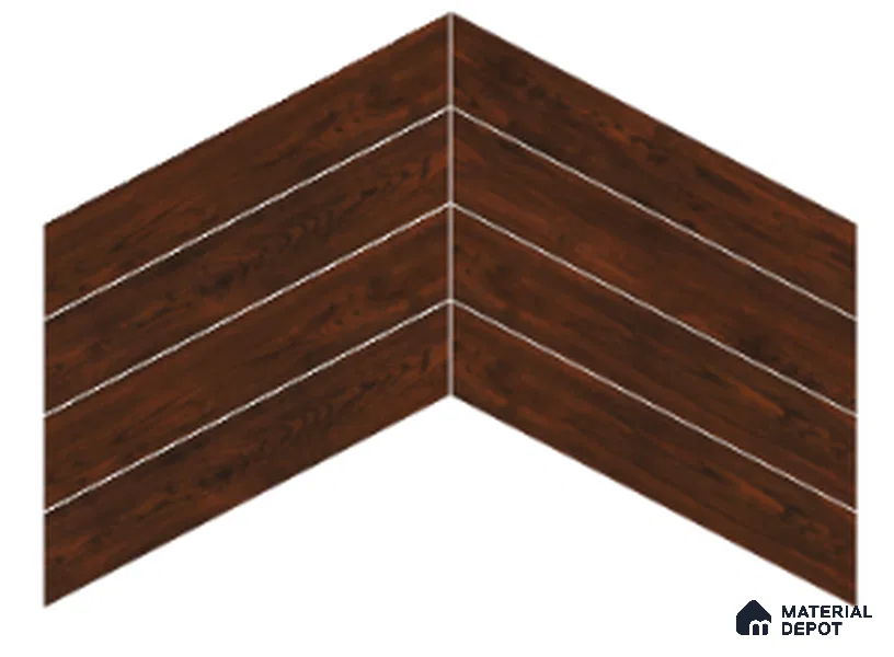 Wood Look Floor Tile TL 10381 Brown Walnut 35.43 inch x 6 inch Matte Finish Vitrified Tile - 9 mm | Suitable For living Room, Bedroom, Bathroom | 2-3 mm Spacer is Mandatory