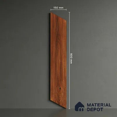 Wood Look Floor Tile TL 10402 Chevron Sedona 35.43 inch x 6 inch Matte Finish Porcelain Tile - 9 mm | Suitable For living Room, Bedroom, Bathroom | 2-3 mm Spacer is Mandatory