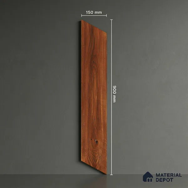 Wood Look Floor Tile TL 10402 Chevron Sedona 35.43 inch x 6 inch Matte Finish Porcelain Tile - 9 mm | Suitable For living Room, Bedroom, Bathroom | 2-3 mm Spacer is Mandatory