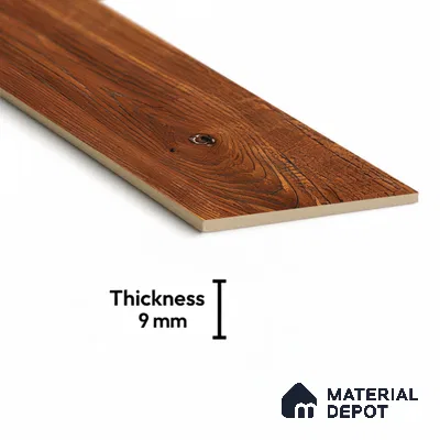 Wood Look Floor Tile TL 10402 Chevron Sedona 35.43 inch x 6 inch Matte Finish Porcelain Tile - 9 mm | Suitable For living Room, Bedroom, Bathroom | 2-3 mm Spacer is Mandatory