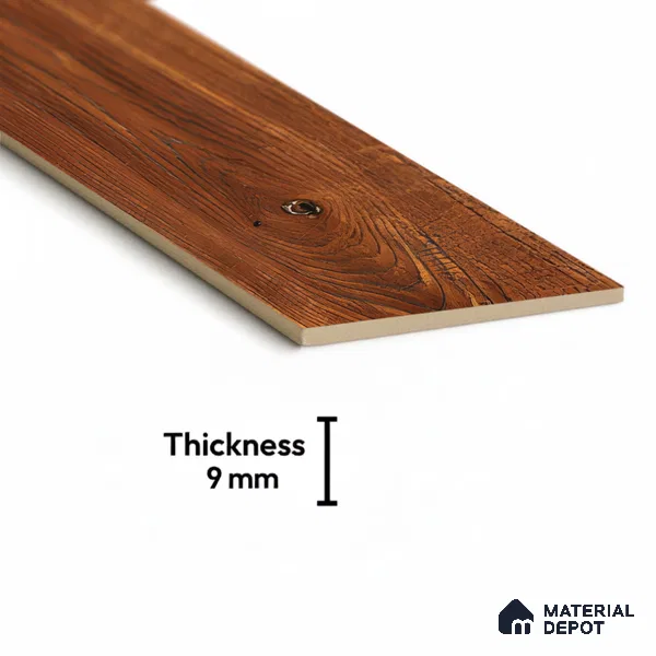 Wood Look Floor Tile TL 10402 Chevron Sedona 35.43 inch x 6 inch Matte Finish Porcelain Tile - 9 mm | Suitable For living Room, Bedroom, Bathroom | 2-3 mm Spacer is Mandatory