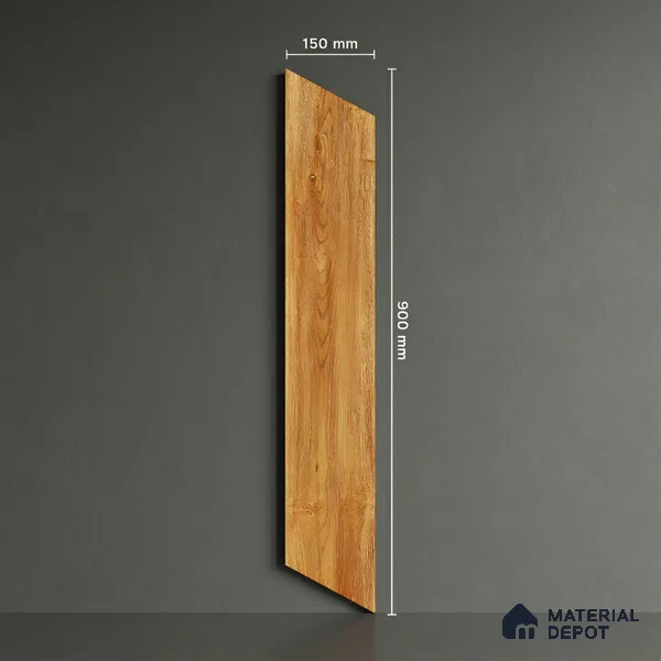 Wood Look Floor Tile TL 10397 Chevron Knotty Pine 35.43 inch x 6 inch Matte Finish Porcelain Tile - 9 mm | Suitable For living Room, Bedroom, Bathroom | 2-3 mm Spacer is Mandatory