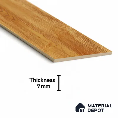 Wood Look Floor Tile TL 10397 Chevron Knotty Pine 35.43 inch x 6 inch Matte Finish Porcelain Tile - 9 mm | Suitable For living Room, Bedroom, Bathroom | 2-3 mm Spacer is Mandatory