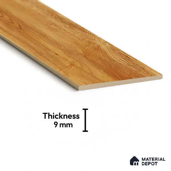 Wood Look Floor Tile TL 10397 Chevron Knotty Pine 35.43 inch x 6 inch Matte Finish Porcelain Tile - 9 mm | Suitable For living Room, Bedroom, Bathroom | 2-3 mm Spacer is Mandatory