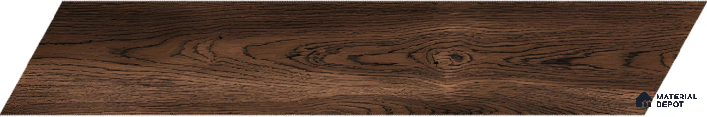 Wood Look Floor Tile TL 10400 Chevron Quissac 35.43 inch x 6 inch Matte Finish Porcelain Tile - 9 mm | Suitable For living Room, Bedroom, Bathroom | 2-3 mm Spacer is Mandatory