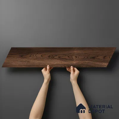 Wood Look Floor Tile TL 10400 Chevron Quissac 35.43 inch x 6 inch Matte Finish Porcelain Tile - 9 mm | Suitable For living Room, Bedroom, Bathroom | 2-3 mm Spacer is Mandatory