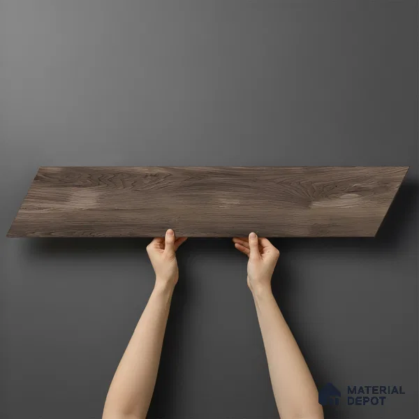 Wood Look Floor Tile TL 10391 Chevron Novara 35.43 inch x 6 inch Matte Finish Porcelain Tile - 9 mm | Suitable For living Room, Bedroom, Bathroom | 2-3 mm Spacer is Mandatory