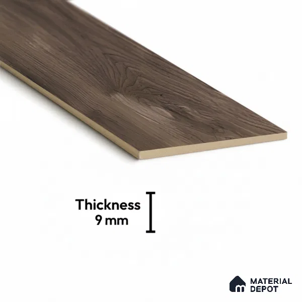 Wood Look Floor Tile TL 10391 Chevron Novara 35.43 inch x 6 inch Matte Finish Porcelain Tile - 9 mm | Suitable For living Room, Bedroom, Bathroom | 2-3 mm Spacer is Mandatory
