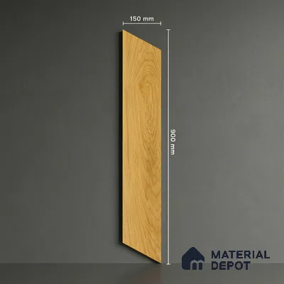 Wood Look Floor Tile TL 10385 Fawn Oak 35.43 inch x 6 inch Matte Finish Ceramic Tile - 9 mm | Suitable For living Room, Bedroom, Bathroom | 2-3 mm Spacer is Mandatory