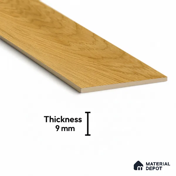 Wood Look Floor Tile TL 10385 Fawn Oak 35.43 inch x 6 inch Matte Finish Ceramic Tile - 9 mm | Suitable For living Room, Bedroom, Bathroom | 2-3 mm Spacer is Mandatory
