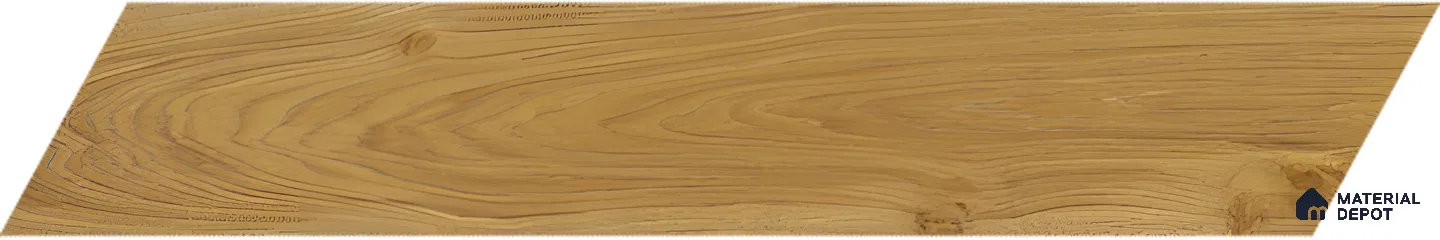 Wood Look Floor Tile TL 10395 B Chevron Golden Oak 35.43 inch x 6 inch Matte Finish Porcelain Tile - 9 mm | Suitable For living Room, Bedroom, Bathroom | 2-3 mm Spacer is Mandatory
