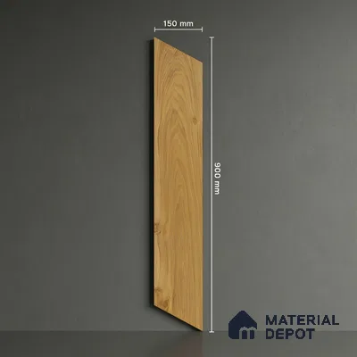 Wood Look Floor Tile TL 10395 B Chevron Golden Oak 35.43 inch x 6 inch Matte Finish Porcelain Tile - 9 mm | Suitable For living Room, Bedroom, Bathroom | 2-3 mm Spacer is Mandatory