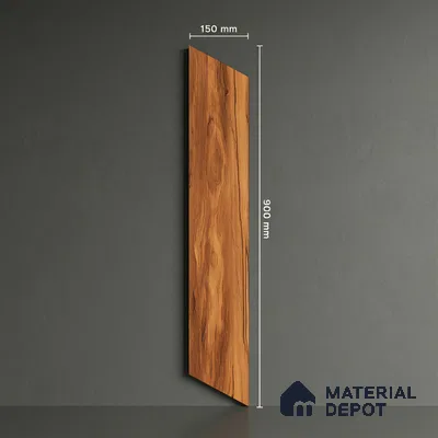 Wood Look Floor Tile TL 10395 Chevron Golden Honey 35.43 inch x 6 inch Matte Finish Porcelain Tile - 9 mm | Suitable For living Room, Bedroom, Bathroom | 2-3 mm Spacer is Mandatory