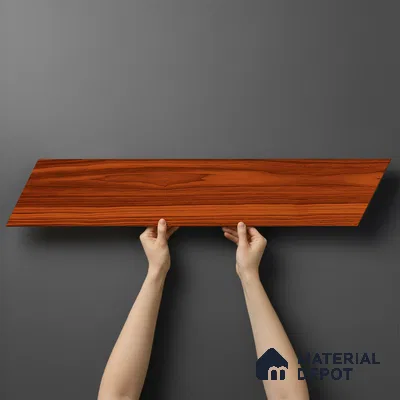 Wood Look Floor Tile TL 10388 Pine Hexa 35.43 inch x 6 inch Matte Finish Vitrified Tile - 9 mm | Suitable For living Room, Bedroom, Bathroom | 2-3 mm Spacer is Mandatory