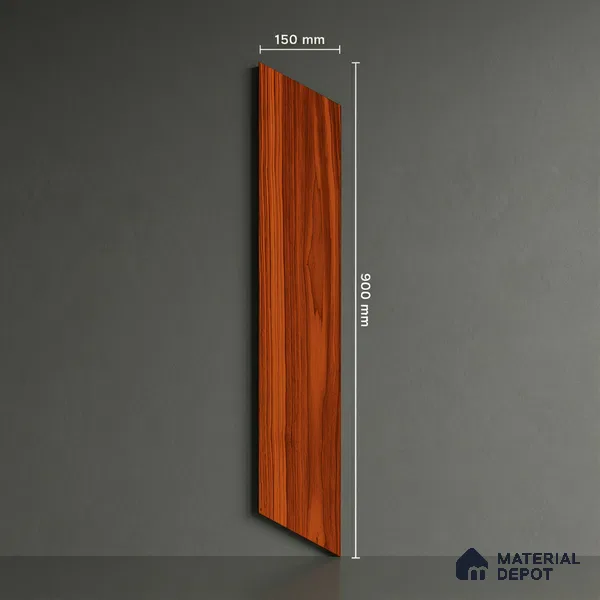 Wood Look Floor Tile TL 10388 Pine Hexa 35.43 inch x 6 inch Matte Finish Vitrified Tile - 9 mm | Suitable For living Room, Bedroom, Bathroom | 2-3 mm Spacer is Mandatory