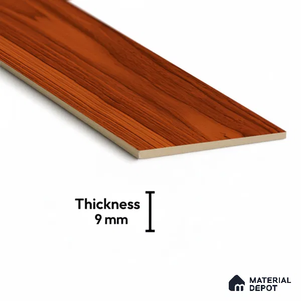 Wood Look Floor Tile TL 10388 Pine Hexa 35.43 inch x 6 inch Matte Finish Vitrified Tile - 9 mm | Suitable For living Room, Bedroom, Bathroom | 2-3 mm Spacer is Mandatory
