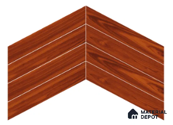 Wood Look Floor Tile TL 10388 Pine Hexa 35.43 inch x 6 inch Matte Finish Vitrified Tile - 9 mm | Suitable For living Room, Bedroom, Bathroom | 2-3 mm Spacer is Mandatory