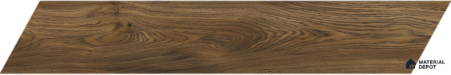Wood Look Floor Tile TL 10396 Chevron Jacobean 35.43 inch x 6 inch Matte Finish Porcelain Tile - 9 mm | Suitable For living Room, Bedroom, Bathroom | 2-3 mm Spacer is Mandatory