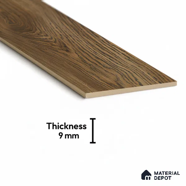 Wood Look Floor Tile TL 10396 Chevron Jacobean 35.43 inch x 6 inch Matte Finish Porcelain Tile - 9 mm | Suitable For living Room, Bedroom, Bathroom | 2-3 mm Spacer is Mandatory
