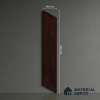 Wood Look Floor Tile TL 10390 Smokey Chocolate Oak 35.43 inch x 6 inch Matte Finish Vitrified Tile - 9 mm | Suitable For living Room, Bedroom, Bathroom | 2-3 mm Spacer is Mandatory
