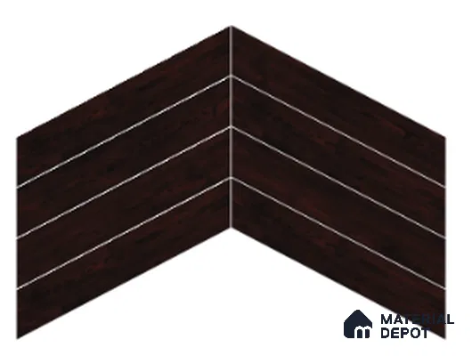 Wood Look Floor Tile TL 10390 Smokey Chocolate Oak 35.43 inch x 6 inch Matte Finish Vitrified Tile - 9 mm | Suitable For living Room, Bedroom, Bathroom | 2-3 mm Spacer is Mandatory