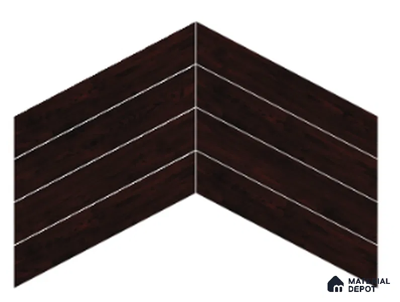 Wood Look Floor Tile TL 10390 Smokey Chocolate Oak 35.43 inch x 6 inch Matte Finish Vitrified Tile - 9 mm | Suitable For living Room, Bedroom, Bathroom | 2-3 mm Spacer is Mandatory