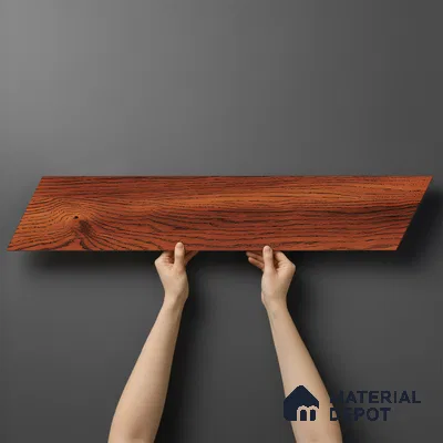 Wood Look Floor Tile TL 10398 Chevron Merabu 35.43 inch x 6 inch Matte Finish Porcelain Tile - 9 mm | Suitable For living Room, Bedroom, Bathroom | 2-3 mm Spacer is Mandatory