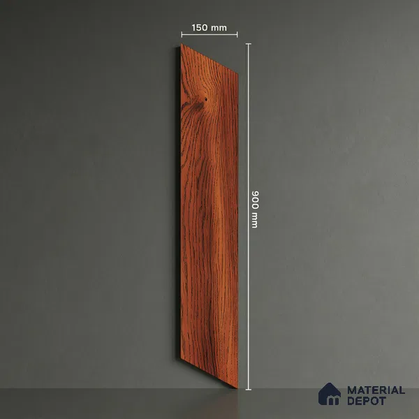 Wood Look Floor Tile TL 10398 Chevron Merabu 35.43 inch x 6 inch Matte Finish Porcelain Tile - 9 mm | Suitable For living Room, Bedroom, Bathroom | 2-3 mm Spacer is Mandatory
