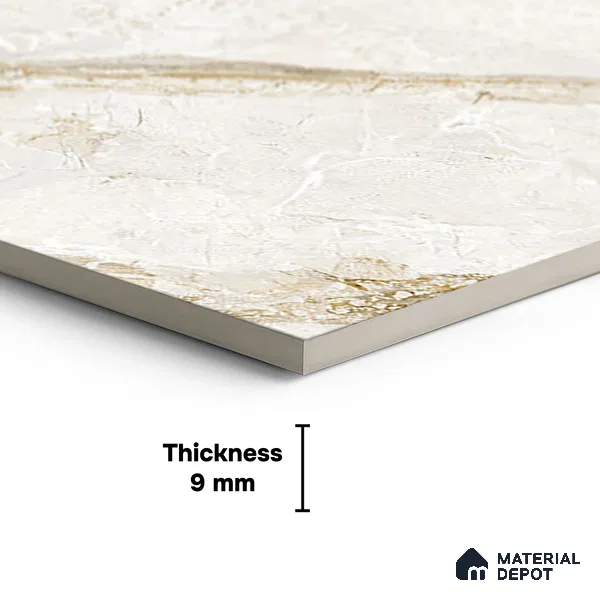 Floor & Wall Tile TL 07844 Endless Breccia Classic 4 ft x 2 ft Vitrified Glossy Finish - 9 mm | Suitable for Kitchen, Bathroom, Living Room & Bedroom | Random 6