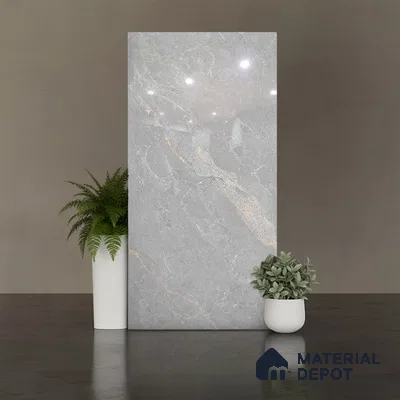 Floor & Wall Tile TL 07847 B Endless Majestic Silver 4 ft x 2 ft Vitrified Glossy Finish - 9 mm | Suitable for Kitchen, Bathroom, Living Room & Bedroom | Random 4