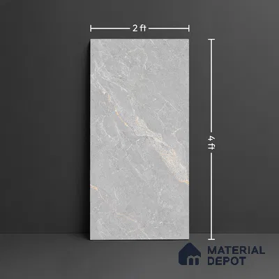 Floor & Wall Tile TL 07847 B Endless Majestic Silver 4 ft x 2 ft Vitrified Glossy Finish - 9 mm | Suitable for Kitchen, Bathroom, Living Room & Bedroom | Random 4
