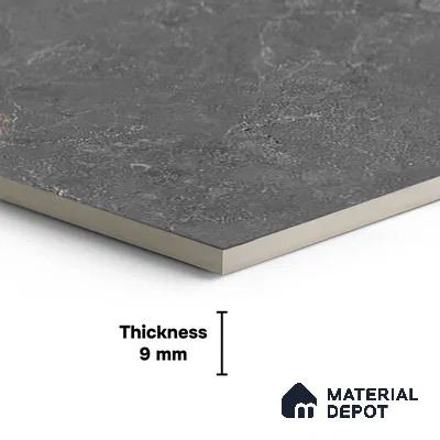 Floor & Wall Tile TL 07847 Endless Majestic Grey 4 ft x 2 ft Vitrified Glossy Finish - 9 mm | Suitable for Kitchen, Bathroom, Living Room & Bedroom | Random 4