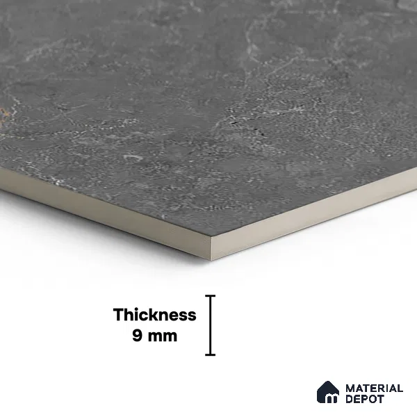 Floor & Wall Tile TL 07847 Endless Majestic Grey 4 ft x 2 ft Vitrified Glossy Finish - 9 mm | Suitable for Kitchen, Bathroom, Living Room & Bedroom | Random 4