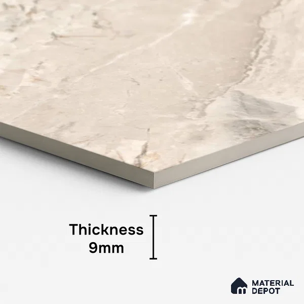 Endless Marble Floor & Wall Tile TL 10115 Argenta Crema 4 ft x 2 ft Glossy Finish Vitrified Tile - 9 mm | 6 random design | Suitable For Living Room, Bedroom, Bathroom