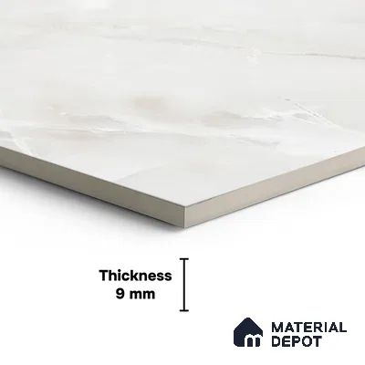Floor & Wall Tile TL 07845 Endless Dove Bianco 4 ft x 2 ft Vitrified Glossy Finish - 9 mm | Suitable for Kitchen, Bathroom, Living Room & Bedroom | Random 4