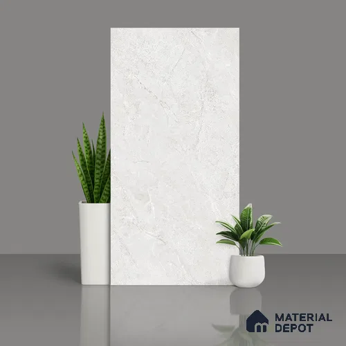 Floor & Wall Tile TL 07838 B Rock Endless Antolia Bianco 4 ft x 2 ft Vitrified Carving Matte Finish - 9 mm | Suitable for Kitchen, Bathroom, Living Room & Bedroom | Random 6