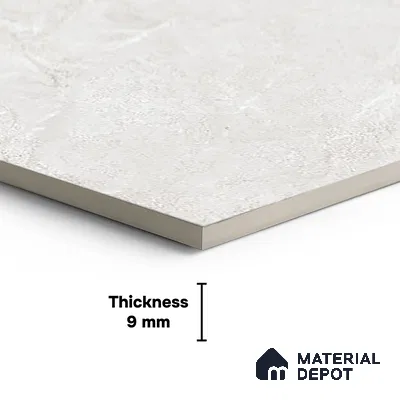 Floor & Wall Tile TL 07838 B Rock Endless Antolia Bianco 4 ft x 2 ft Vitrified Carving Matte Finish - 9 mm | Suitable for Kitchen, Bathroom, Living Room & Bedroom | Random 6