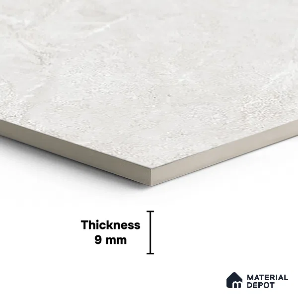 Floor & Wall Tile TL 07838 B Rock Endless Antolia Bianco 4 ft x 2 ft Vitrified Carving Matte Finish - 9 mm | Suitable for Kitchen, Bathroom, Living Room & Bedroom | Random 6