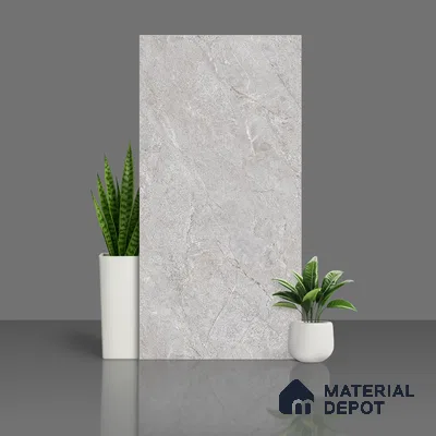 Floor & Wall Tile TL 07838 C Rock Endless Antolia Grey 4 ft x 2 ft Vitrified Carving Matte Finish - 9 mm | Suitable for Kitchen, Bathroom, Living Room & Bedroom | Random 6