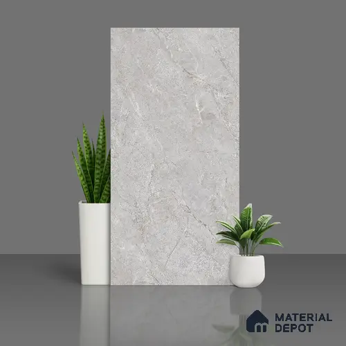 Floor & Wall Tile TL 07838 C Rock Endless Antolia Grey 4 ft x 2 ft Vitrified Carving Matte Finish - 9 mm | Suitable for Kitchen, Bathroom, Living Room & Bedroom | Random 6