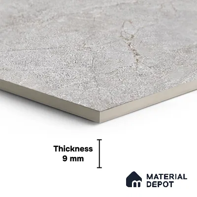 Floor & Wall Tile TL 07838 C Rock Endless Antolia Grey 4 ft x 2 ft Vitrified Carving Matte Finish - 9 mm | Suitable for Kitchen, Bathroom, Living Room & Bedroom | Random 6