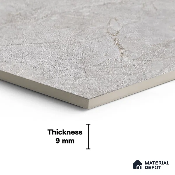 Floor & Wall Tile TL 07838 C Rock Endless Antolia Grey 4 ft x 2 ft Vitrified Carving Matte Finish - 9 mm | Suitable for Kitchen, Bathroom, Living Room & Bedroom | Random 6